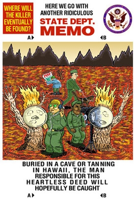 A State Department memo on the search for Fonebone's killer.